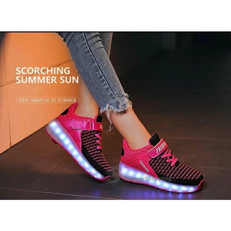 限定販売 光るローラーシューズキッズusb充電led灯付き子供靴メンズスニーカー女の子ローラースケート通気性人気 Novabookings Com Br
