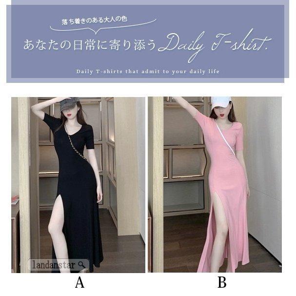 Tシャツワンピース ピンク ロングTシャツ レディース Tシャツ ゆったり