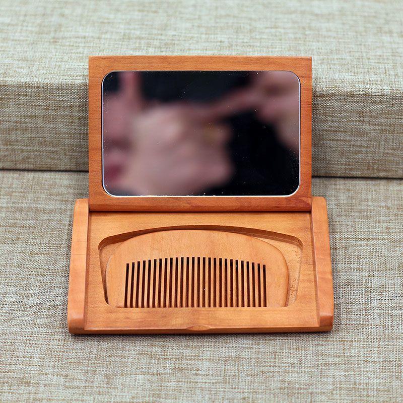 送料無料 ミラー＆コーム 手鏡 コンパクトミラー ハンドミラー コーム