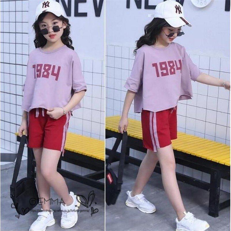 子供ジャージ 上下セット スウェット2点セットアップ トレーニングウェア 半袖 ショートパンツ 女の子 スポーツウェア キッズ ジュニア 子供服