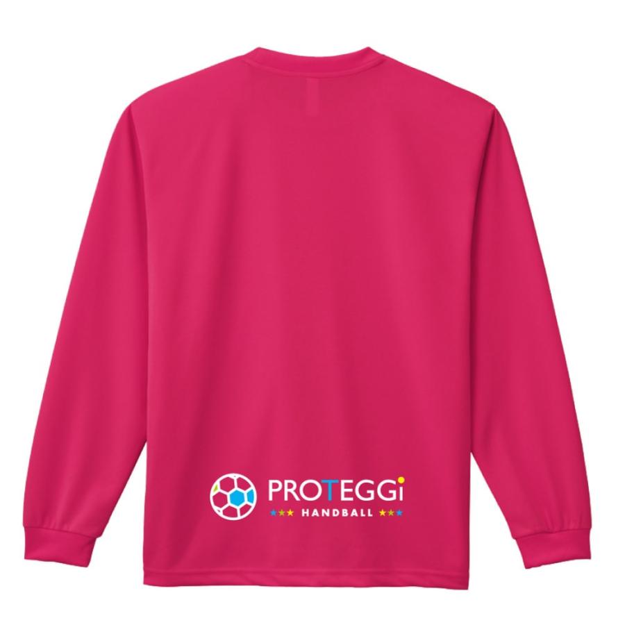 ハンドボール 長袖Tシャツ ロック風ハートの Handball キッズサイズ 160cm以下 全8色 ドライ プロテッジ PROTEGGi|proteggi|02