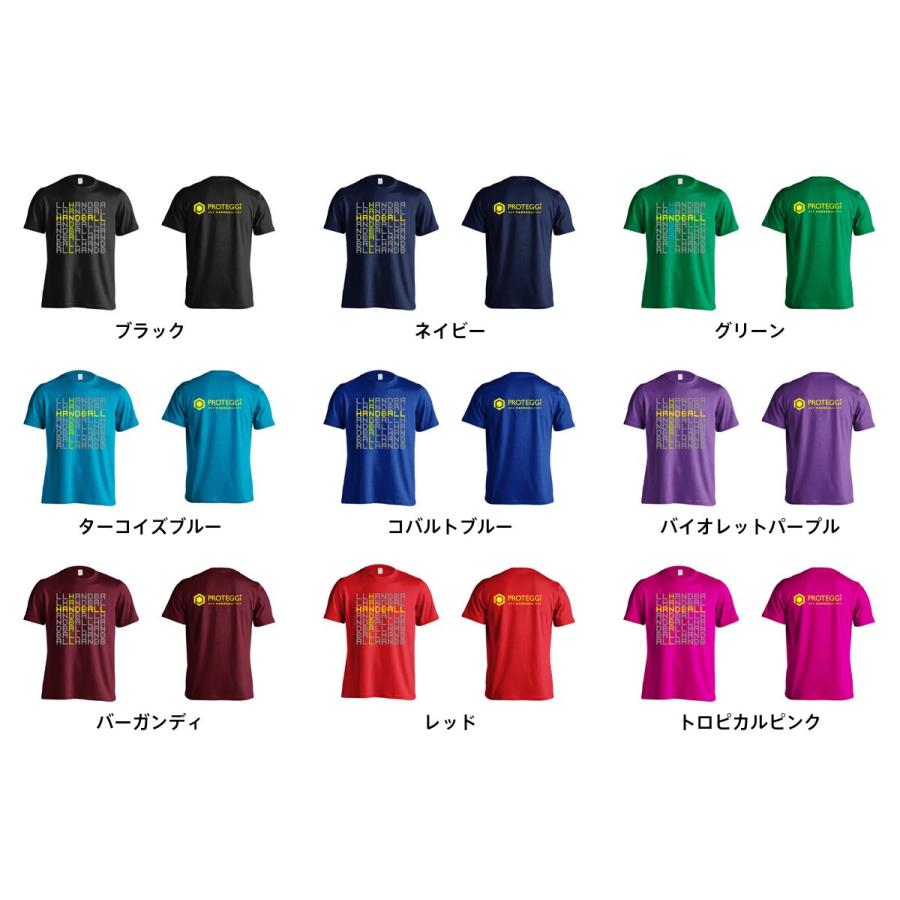 ハンドボール Tシャツ デジタルテキストな HANDBALL 標準サイズ XS-XL 全8色 ドライ プロテッジ PROTEGGi｜proteggi｜03
