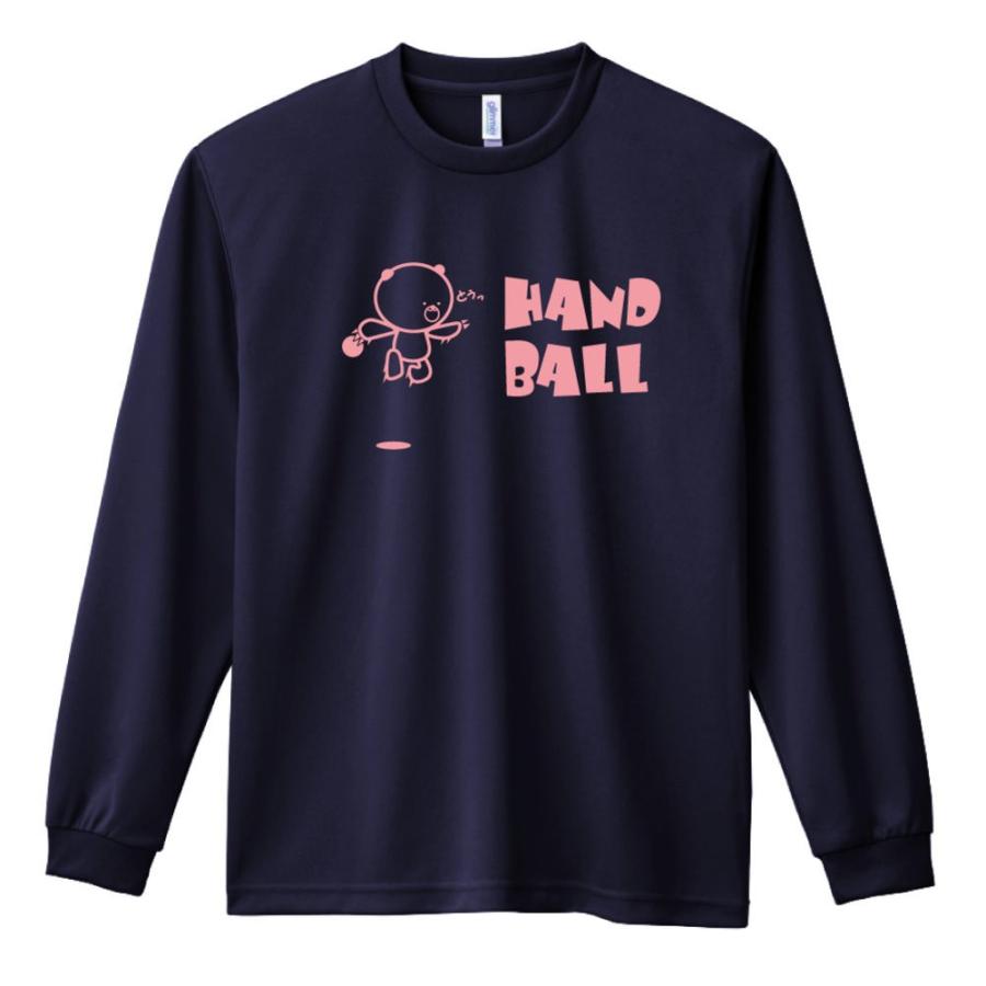 ハンドボール 工場直送 人気新品 長袖Tシャツ はんどぼーるっくま ジャンプ編 標準サイズ ドライ PROTEGGi XS-XL 全8色 プロテッジ