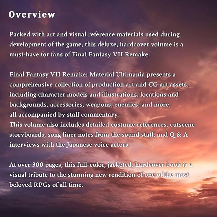 【洋書】ファイナルファンタジーVII リメイク マテリアル アルティマニア Final Fantasy VII Remake, Material Ultimania｜proteinusa｜02