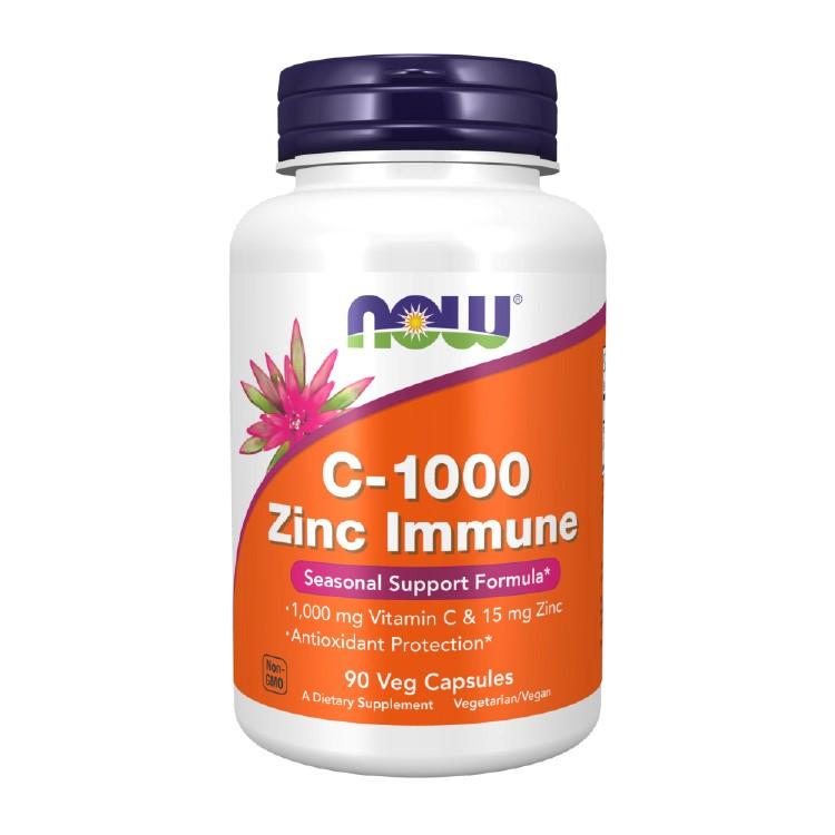 ナウフーズ C-1000 亜鉛 イミューン 90粒 ベジカプセル NOW Foods Zinc
