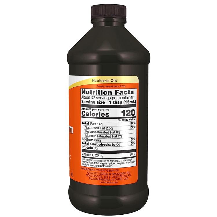 ナウフーズ ウィートジャームオイル 473ml (16floz) リキッド NOW Foods Wheat Germ Oil サプリメント 小麦胚芽油 ビタミンE オクタコサノール｜proteinusa｜03