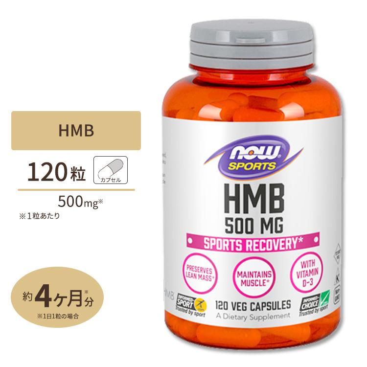 NOW Foods（ナウフーズ） HMB サプリ 500mg 120粒 ナウスポーツ 