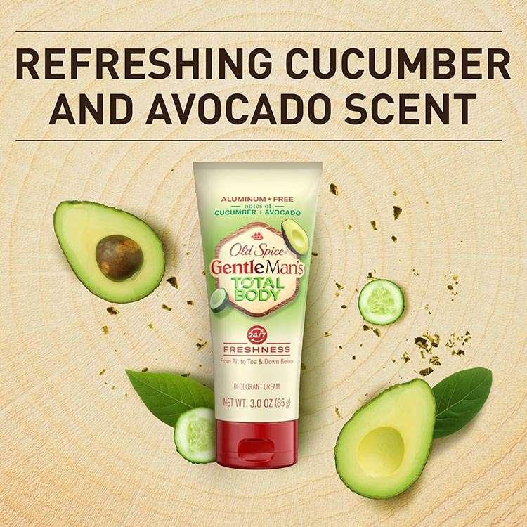 オールドスパイス ジェントルマンズ ブレンド ボディデオドラントクリーム キュウリ+アボカド 85g (3oz) Old Spice GentleMan's Blend Body Deodorant |  | 05