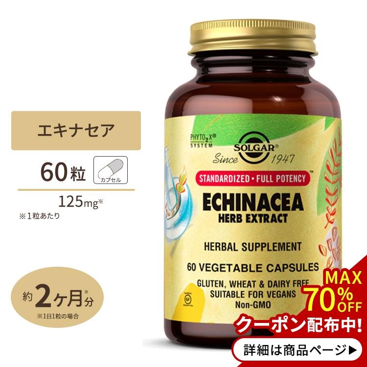 ギフト エキナセアハーブエキス 60粒入り Solgar ソルガー
