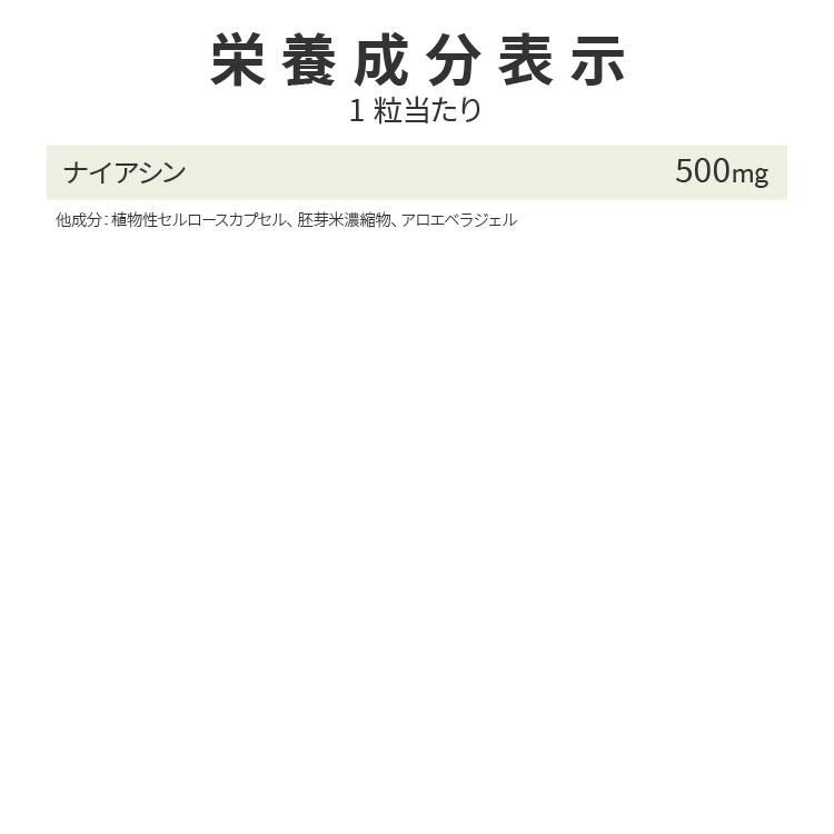 [3個セット] ソラレー ナイアシン サプリメント 500mg 100粒 Solaray Niacin ビタミンB3 ベジカプセル VegCap |  | 03