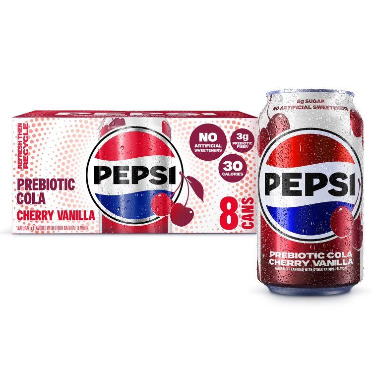 ペプシ プレバイオティクス コーラ ソーダポップ チェリーバニラ 355ml