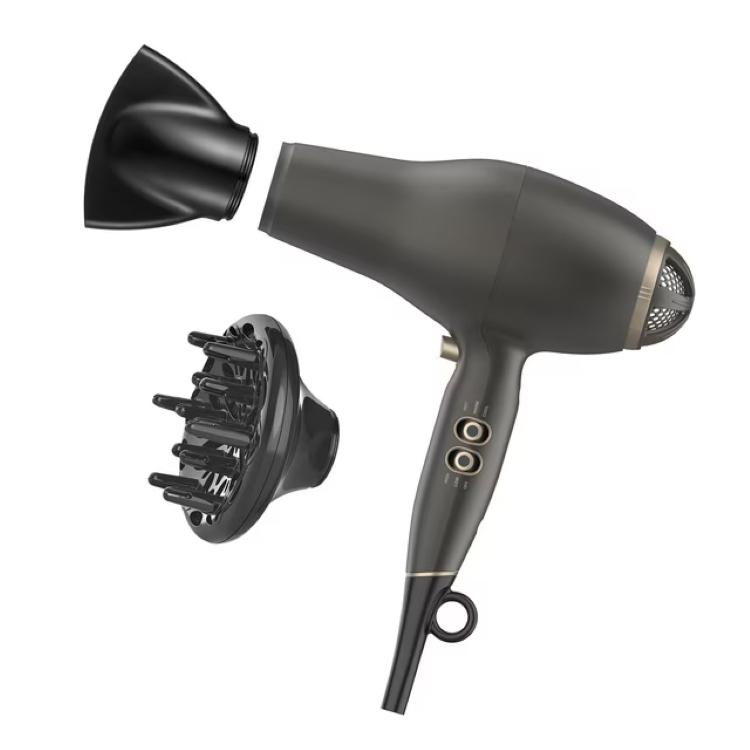 Conair 1875W Worldwide Travel Hair Dryer Dual Voltage, Folding Handle, Ionic Technology Champagne Compact Travel Blow Dryer for International Use Beauty Personal Care