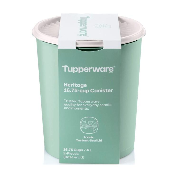 Tupperware タッパーウェア　デイリーストッカー　3段キャスター付き　緑 お取り寄せ タッパーウェア ヘリテージ 保存キャニスター 16.75カップ