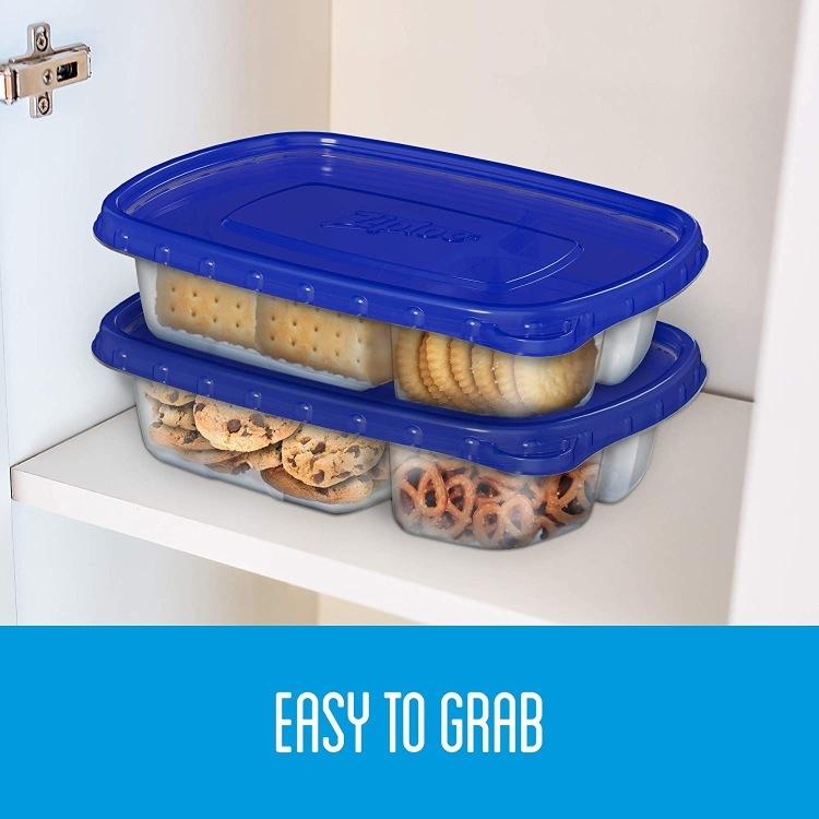 ジップロック フードストレージ ミールプレップコンテナー 2個セット 分割長方形 Ziploc Food Storage SCJohnson