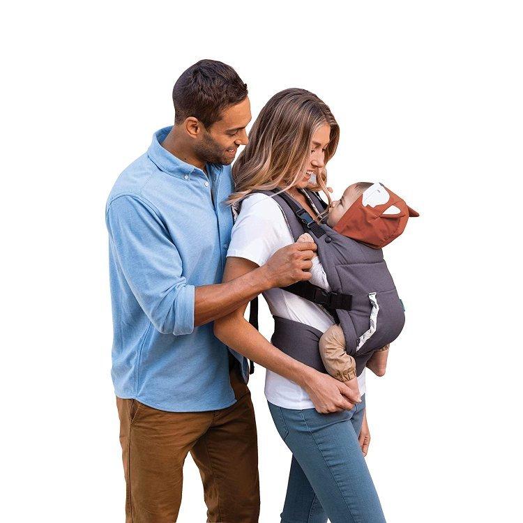 インファンティーノ カドルアップ フォックス 抱っこ紐 Infantino CUDDLEUP FOX ベビーキャリア キツネ フード 人間工学 2way おんぶの画像