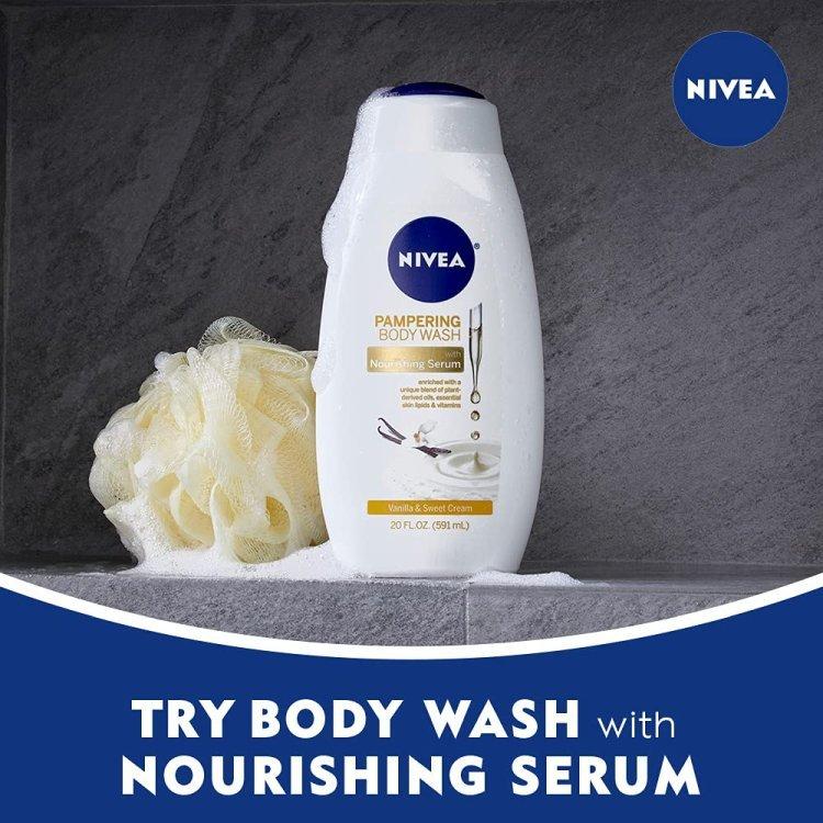 ニベア ボディーウォッシュ バニラ&スィートクリームの香り 591ml (20oz) NIVEA Body Wash ボディーソープ 保湿 うるおい なめらか 乾燥肌 しっとり｜proteinusa｜08