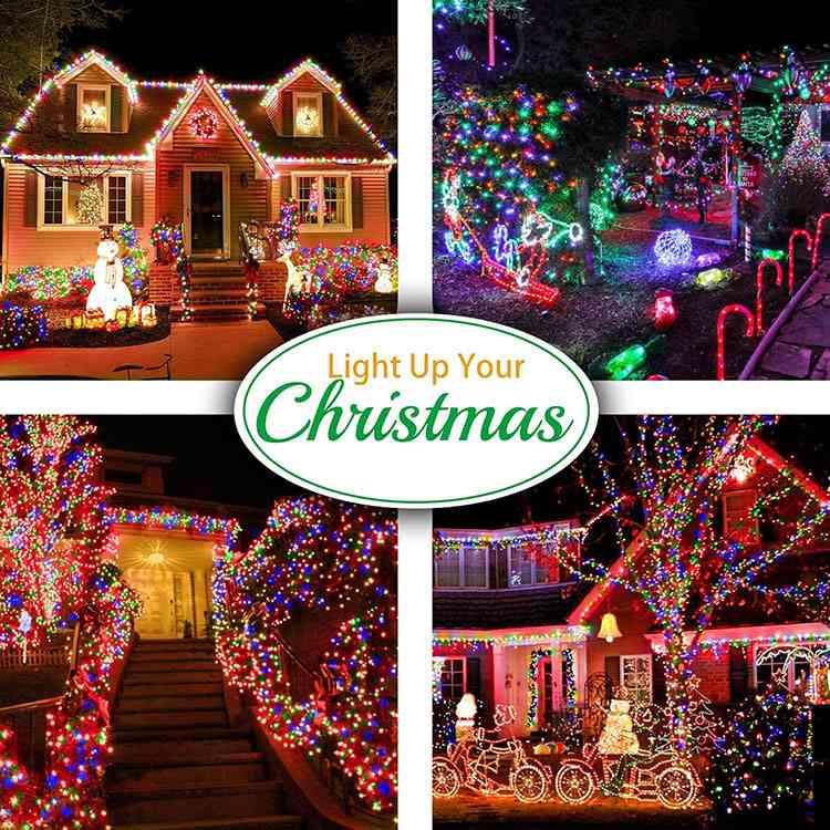 クリスマス LED イルミネーション ライト 1000球 120M マルチカラー リモコン付き Heceltt 1000 LED 394FT Illumination Lights デコ ガーデン 壁｜proteinusa｜04