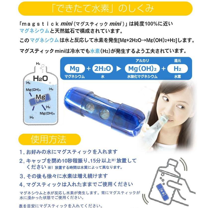 水素棒 マグスティック ミニ 500ml用◇2個セット 【メール便 送料無料