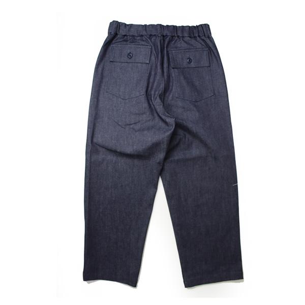 デニムパンツ メンズ ワイド 日本製 備後 11.5oz セルヴィッチ 青耳ストレッチデニム US ARMY イージー ベイカーパンツ AUD3609 | Audience | 03