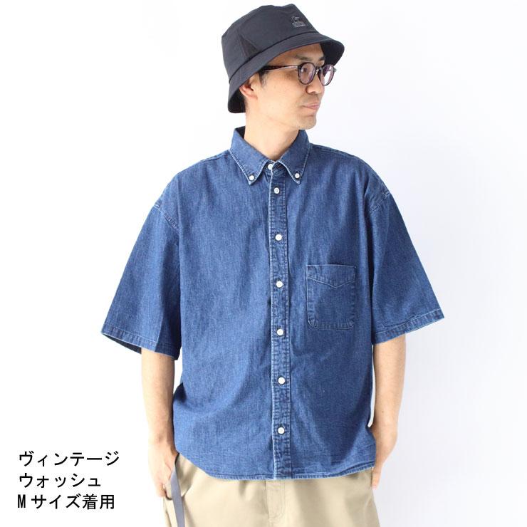 gadidanonim シャツ　美品 Audience デニムシャツ メンズ 半袖 日本製 オーディエンス 7oz ボタン