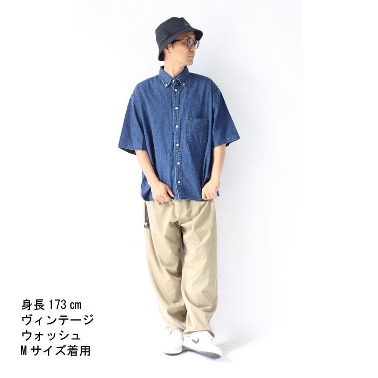 デニムシャツ メンズ 半袖 日本製 Audience オーディエンス 7oz ボタンダウンシャツ カジュアルシャツ 半袖シャツ | Audience | 04