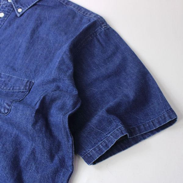 デニムシャツ メンズ 半袖 日本製 Audience オーディエンス 7oz ボタンダウンシャツ カジュアルシャツ 半袖シャツ | Audience | 10