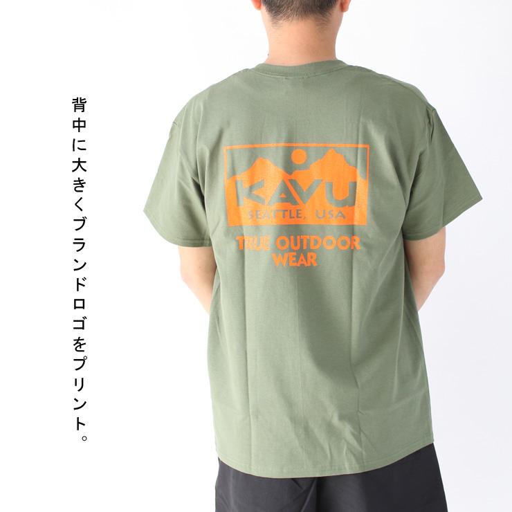 KAVU Tシャツ 半袖 メンズ レディース KAVU TRUE LOGO TEE 半袖 フェス キャンプ アウトドア ソロキャン フェス 19821842 ネイビー Lサイズ | KAVU | 02