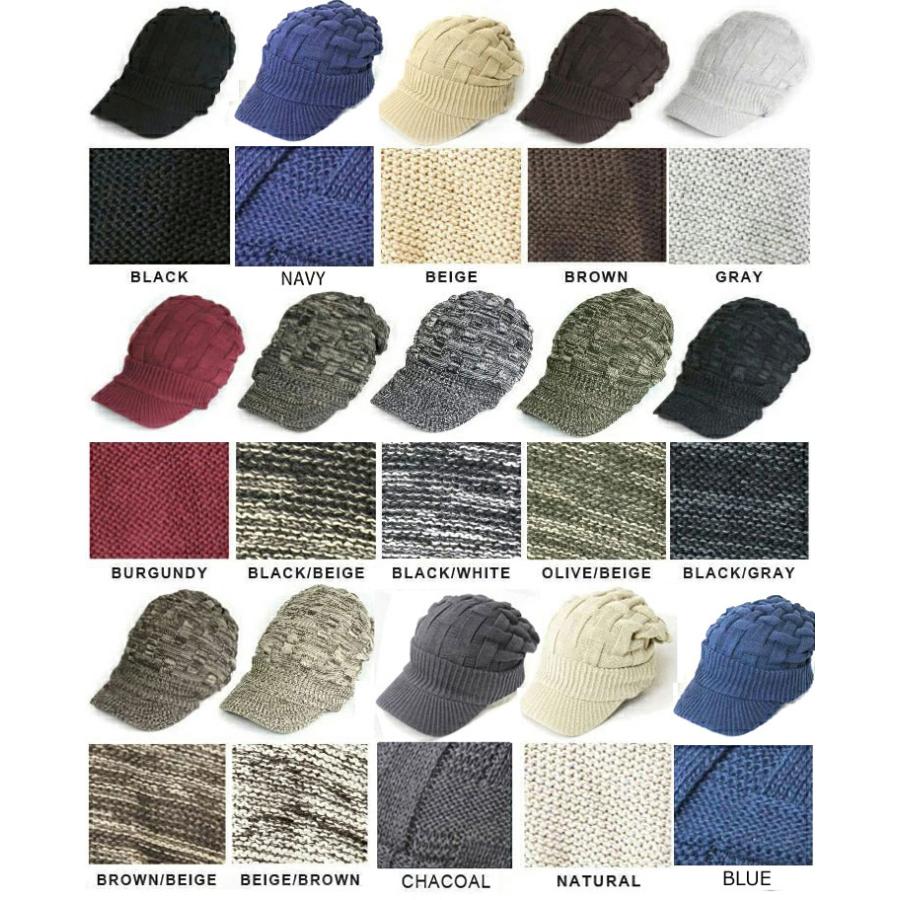 Regnuu つば付きニット帽 14色展開 メンズ レディース クロス編み コットン100% フリーサイズ 春夏秋冬 洗える 小顔効果 伸縮性◎ | Regnuu | 16