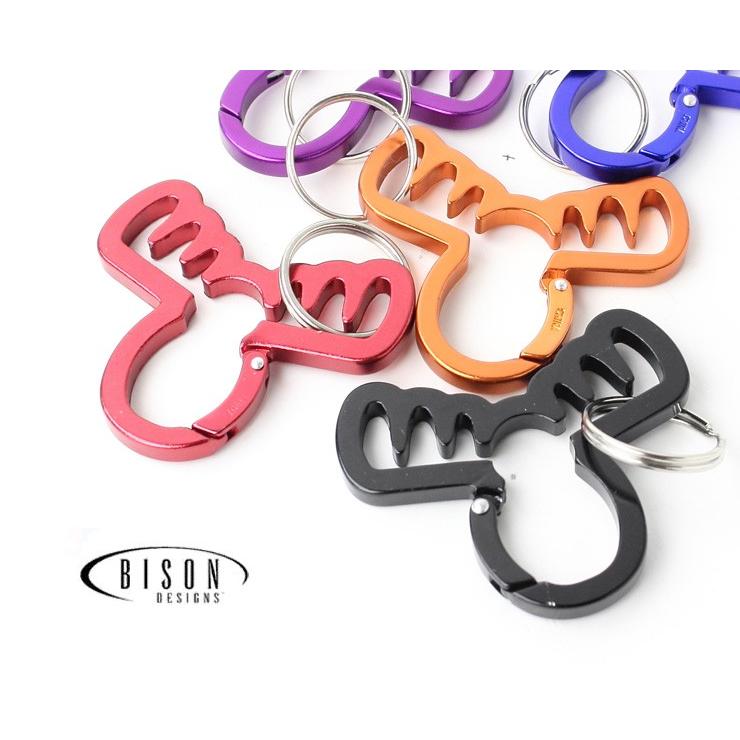 キーホルダー カラビナフック キャンプ BISON DESIGNS バイソンデザインズ MOOSE カラビナ/トナカイ キーホルダー カラビナ | BISON DESIGNS | 01