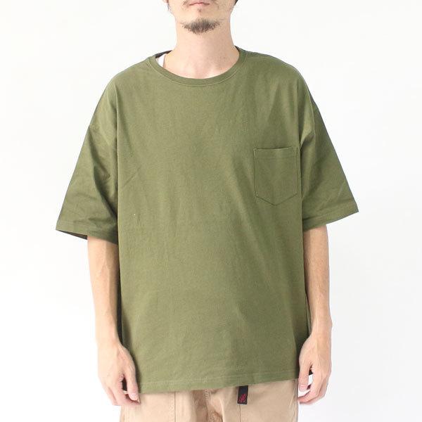 5分袖 Tシャツ メンズ 大きいサイズ ビッグTシャツ ビッグシルエット 無地 五分袖 ポケット付き | protocol | 14