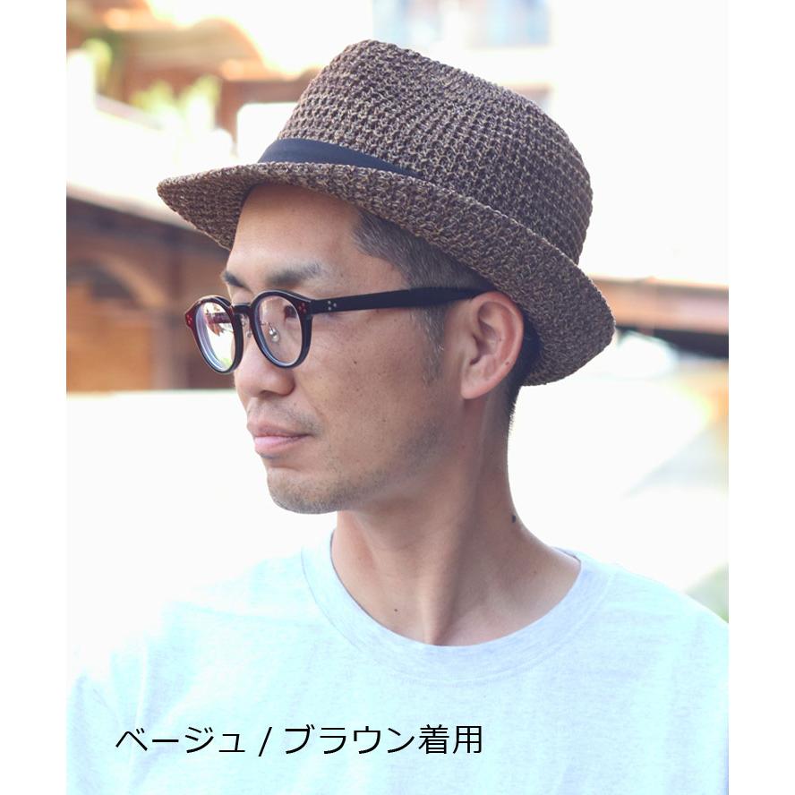麦わら帽子 レディース メンズ 折りたたみ Regnuu リヌー アゼ編みポリブレード ハット つば広 UV 日除け帽子 ひよけ帽子 つば広帽子 | Regnuu | 09