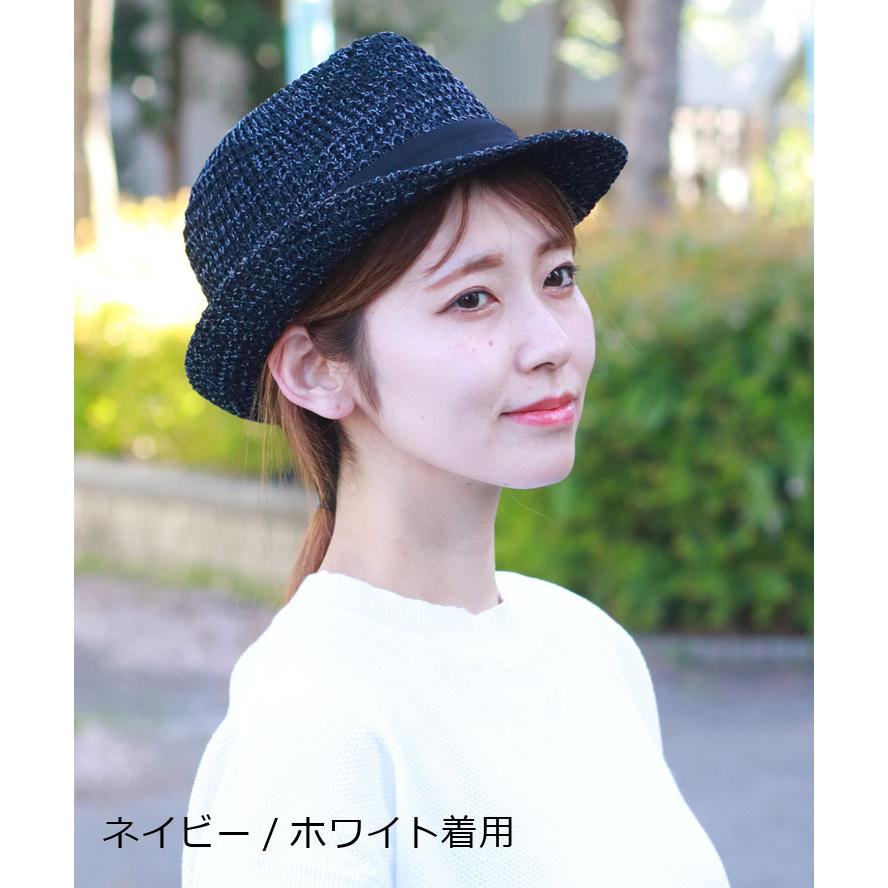 麦わら帽子 レディース メンズ 折りたたみ Regnuu リヌー アゼ編みポリブレード ハット つば広 UV 日除け帽子 ひよけ帽子 つば広帽子 | Regnuu | 11