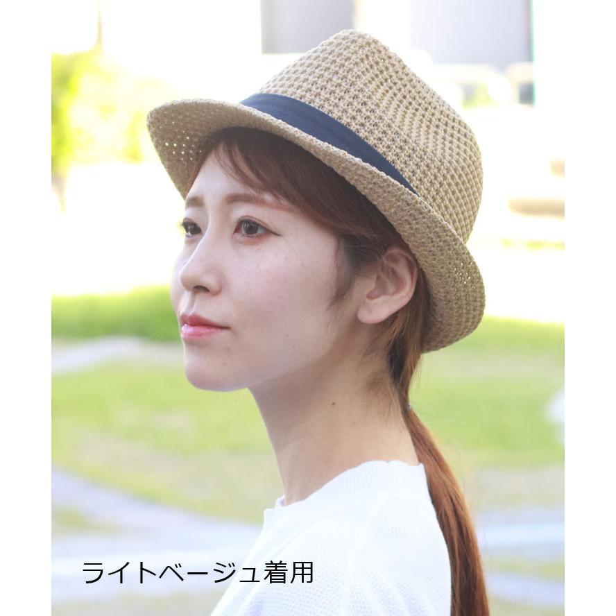 麦わら帽子 レディース メンズ 折りたたみ Regnuu リヌー アゼ編みポリブレード ハット つば広 UV 日除け帽子 ひよけ帽子 つば広帽子 | Regnuu | 12