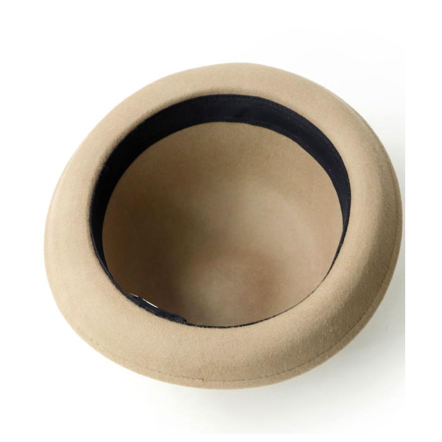 Regnuu フェルト ボーラーハット ウール 100% レディース メンズ ユニセックス ダービーハット 山高帽 大きいサイズ ブラック グレー キャメル | Regnuu | 16