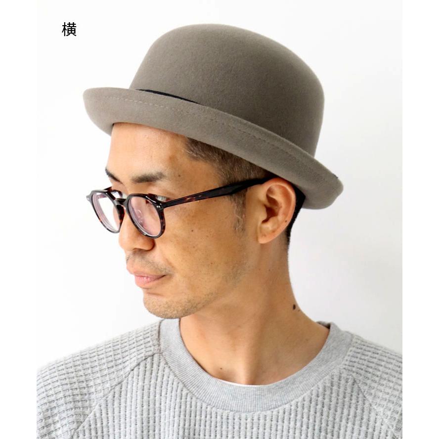 Regnuu フェルト ボーラーハット ウール 100% レディース メンズ ユニセックス ダービーハット 山高帽 大きいサイズ ブラック グレー キャメル | Regnuu | 10