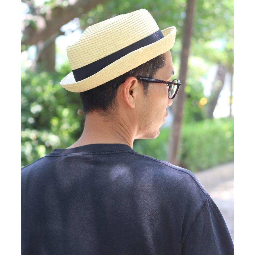 58.5cmと63cmの2サイズ展開 麦わら帽子 ポークパイ メンズ レディース 折りたたみ Regnuu リヌー ペーパーブレード ポークパイハット つば広 UV カンカン帽 | Regnuu | 02