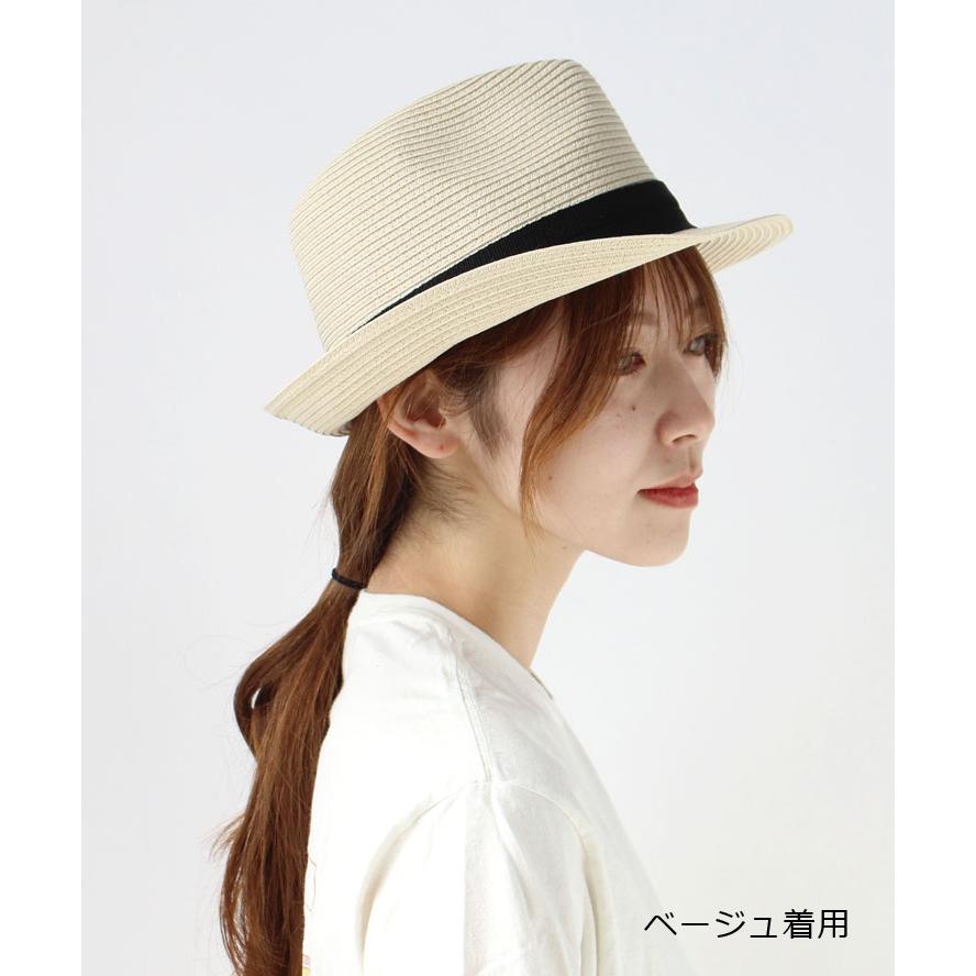 麦わら帽子 レディース メンズ 折りたたみ  Regnuu リヌー 細編みポリブレード ハット 10631 つば広麦わら帽子 UV | Regnuu | 12
