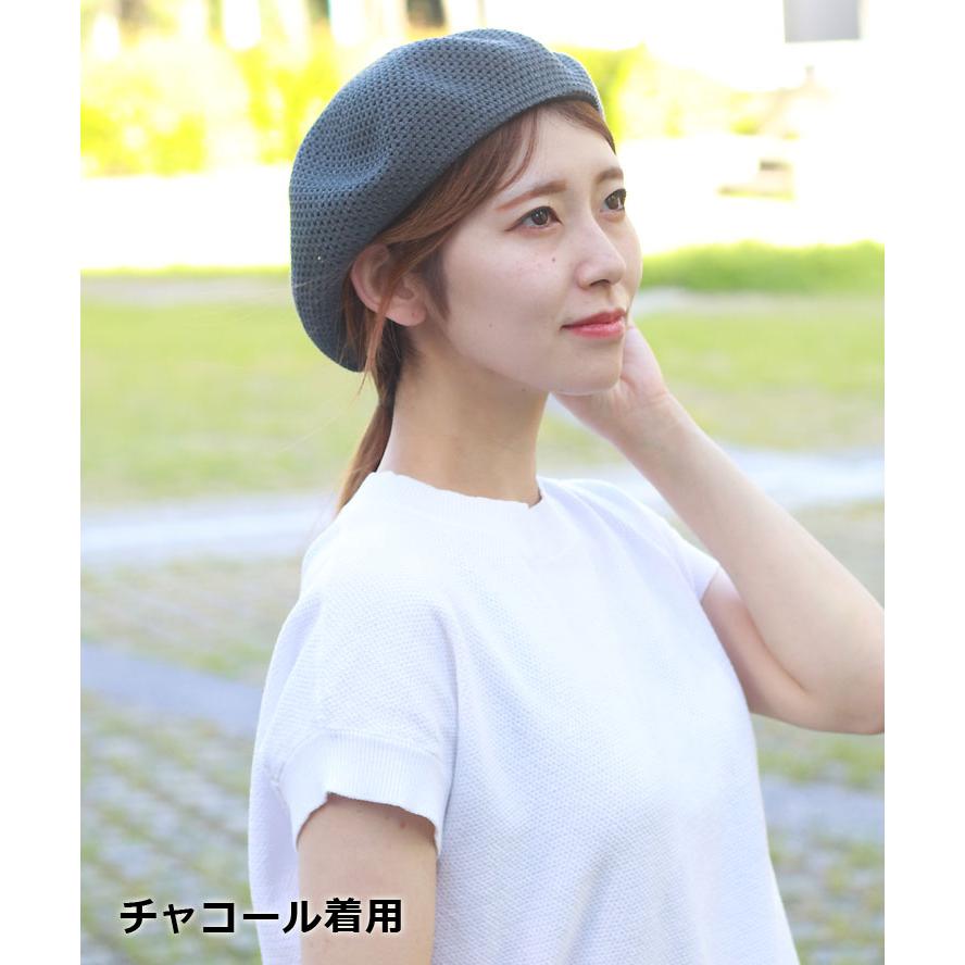 Regnuu アゼ編みバンブー ベレー帽 メンズ レディース 帽子 ブラック | Regnuu | 04