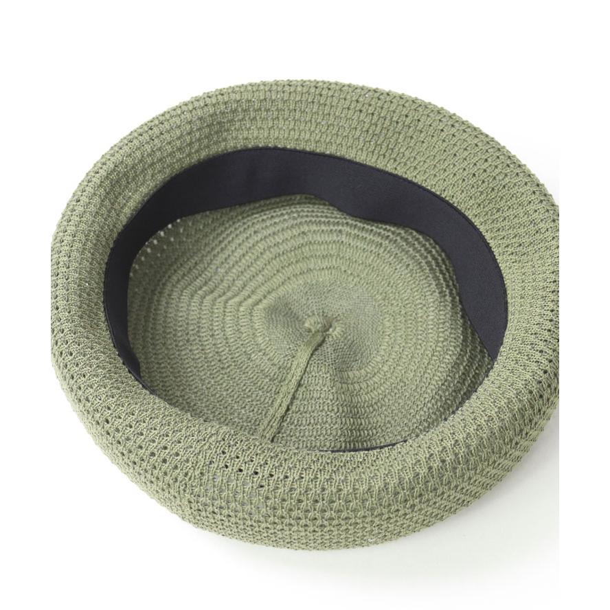 Regnuu アゼ編みバンブー ベレー帽 メンズ レディース オリーブ | Regnuu | 08