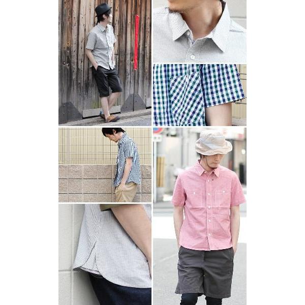 シャツ 半袖 メンズ folie ショートスリーブワークポケットシャツ | protocol | 01