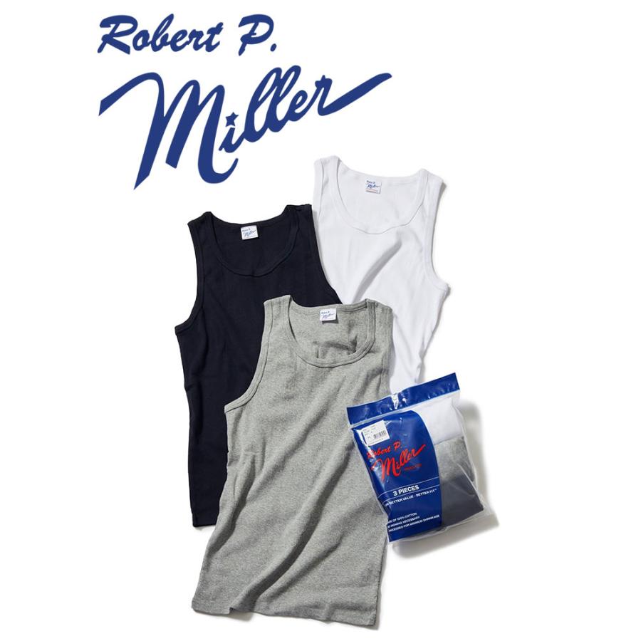 爆買 / Robert P.Miller ロバート・ピー・ミラー 3P Panel-rib Tanktop メンズ 3枚組 タンクトップ パネルリブ 綿100% コットン インナー ノースリーブ | Robert P. Miller