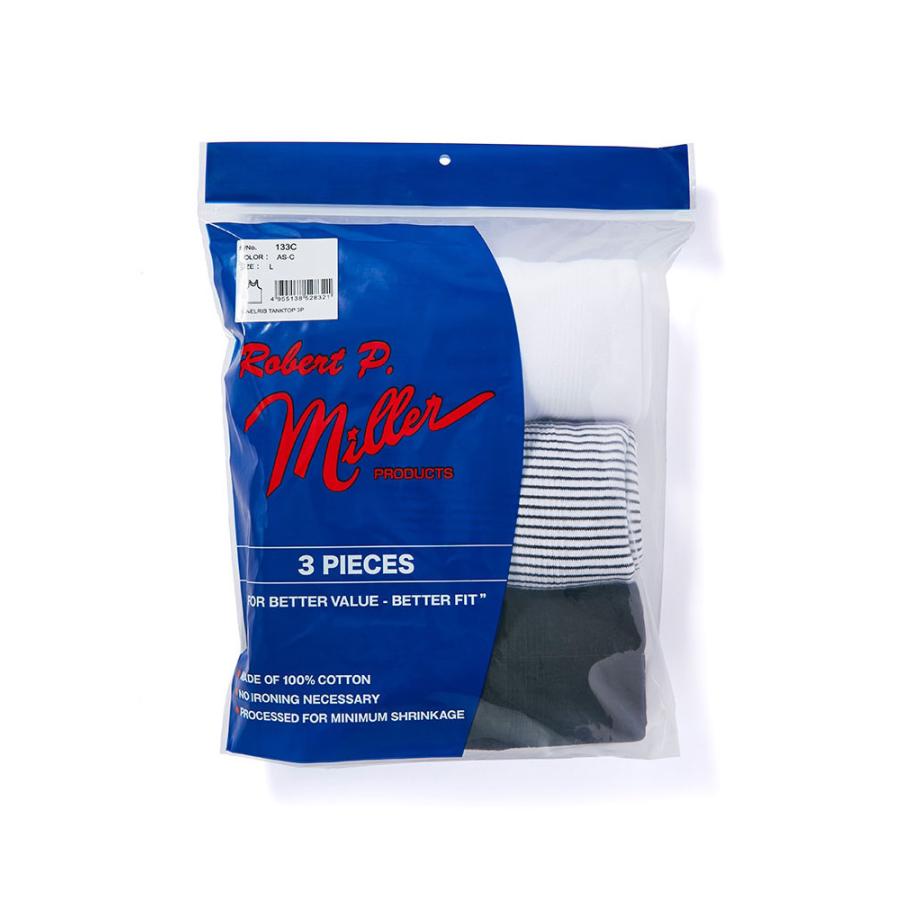 爆買 / Robert P.Miller ロバート・ピー・ミラー 3P Panel-rib Tanktop メンズ 3枚組 タンクトップ パネルリブ 綿100% コットン インナー ノースリーブ | Robert P. Miller | 07