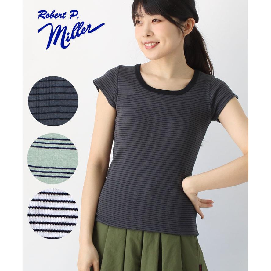 レディース トップス 半袖 レディースインナー ロバート ピー ミラー Robert P.Miller パネルリブ 半袖 Tシャツ 807C 綿100% 肌着 | Robert P. Miller