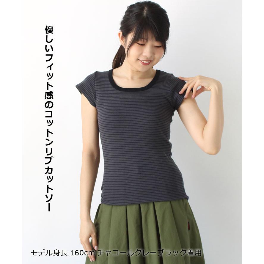 レディース トップス 半袖 レディースインナー ロバート ピー ミラー Robert P.Miller パネルリブ 半袖 Tシャツ 807C 綿100% 肌着 | Robert P. Miller | 04