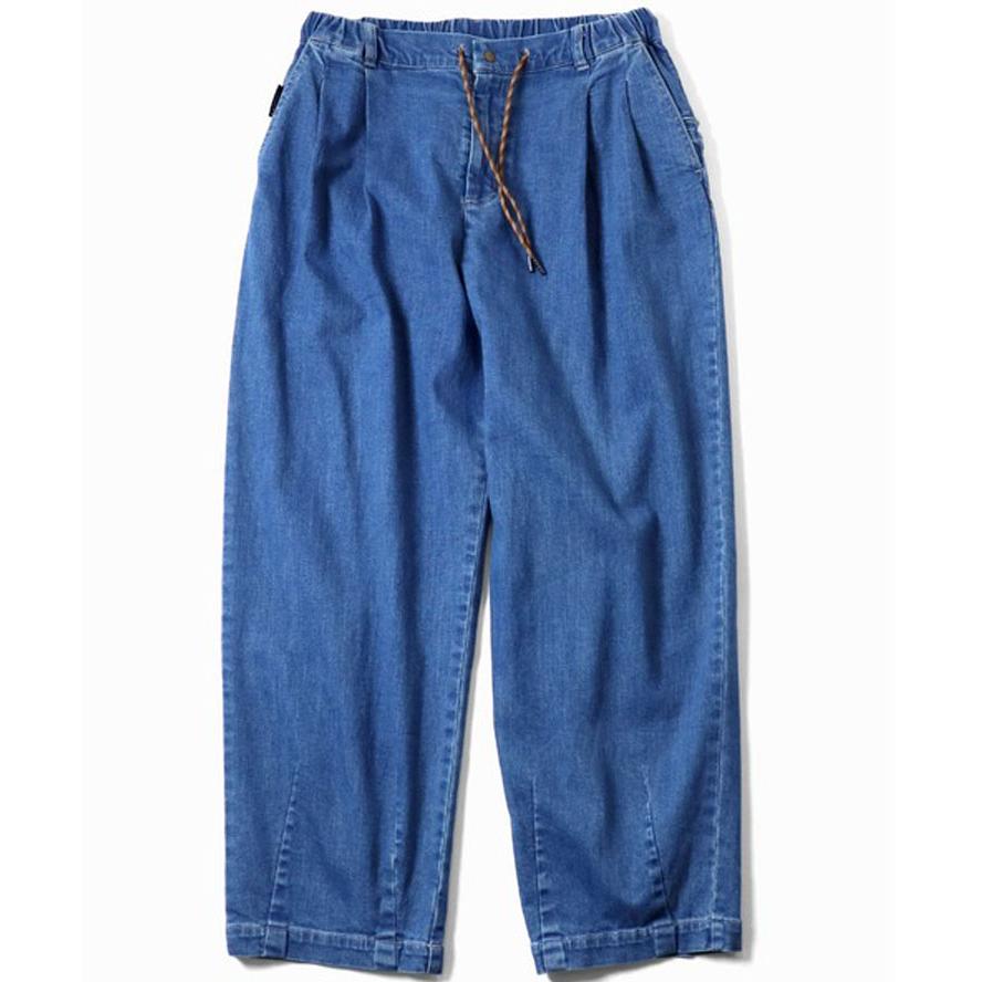 gym master ジムマスター 10oz ストレッチデニム＆ツイル ツータックテーパードパンツ G833722 メンズ イージーパンツ ゆったり ウエストゴム 春夏 アウトドア | gym master | 08