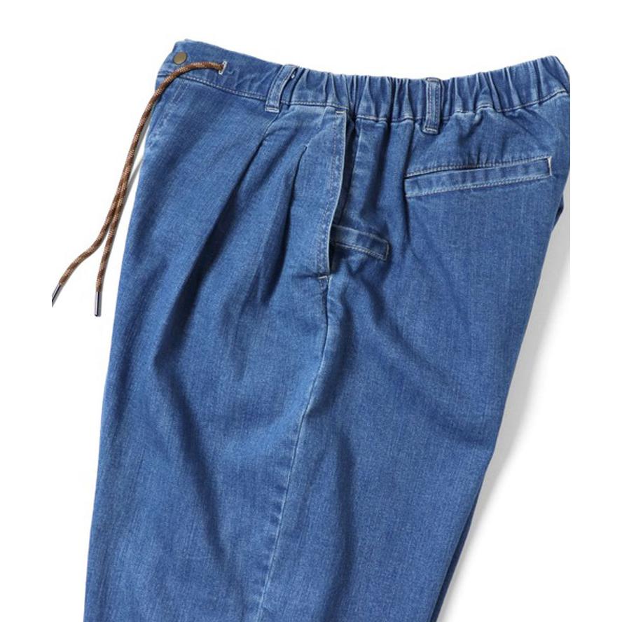 gym master ジムマスター 10oz ストレッチデニム＆ツイル ツータックテーパードパンツ G833722 メンズ イージーパンツ ゆったり ウエストゴム 春夏 アウトドア | gym master | 11