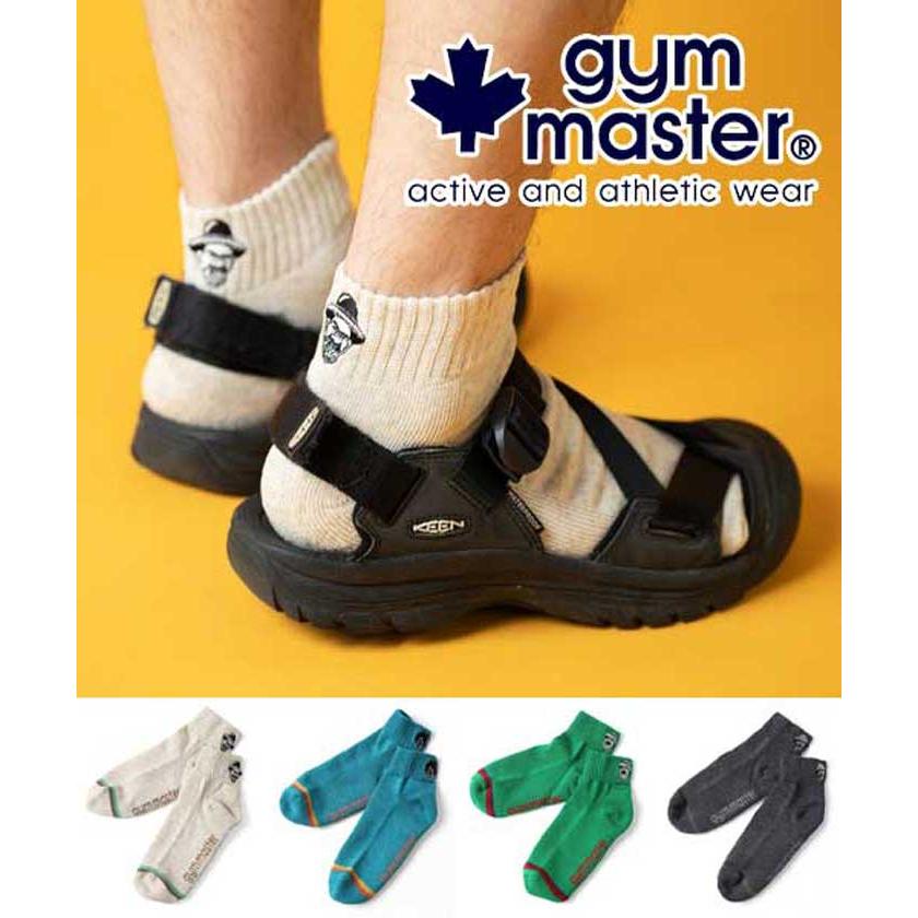 gym master ジムマスター SMILE 刺繍 麻混 ソックス 靴下 メンズ レディース G366718 春 夏 春夏 | gym master