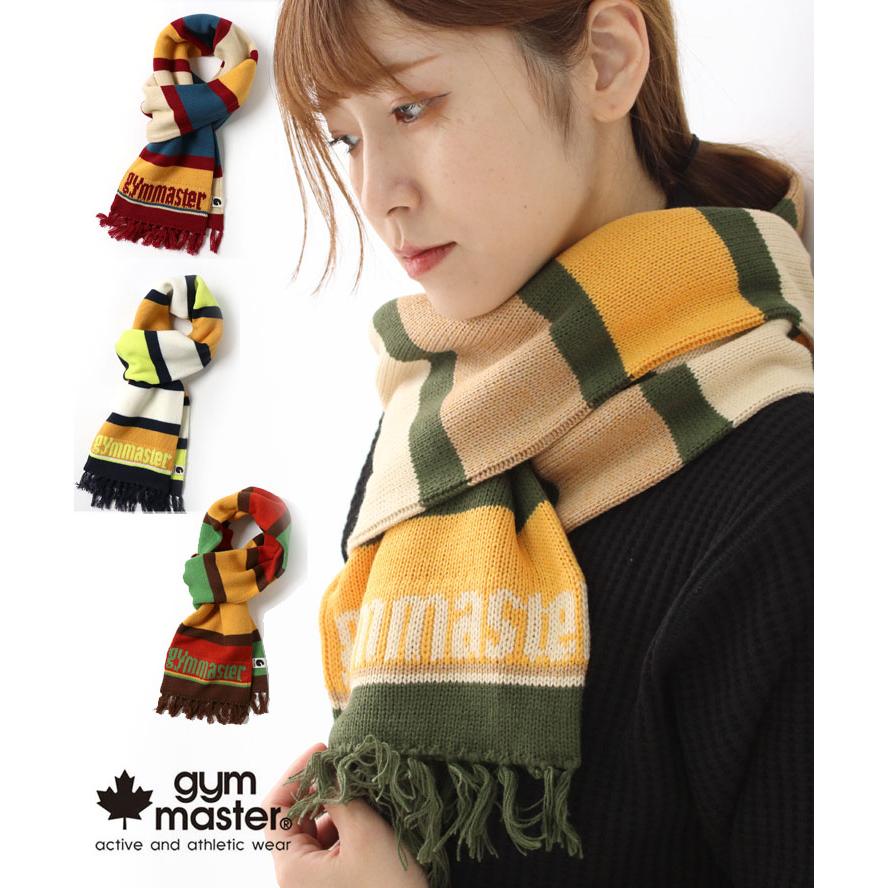 マフラー メンズ レディース ジムマスター gym maste ウール混 ニットニットマフラー G457746 通勤 通学 ロング 秋 冬 秋冬 ギフト | gym master