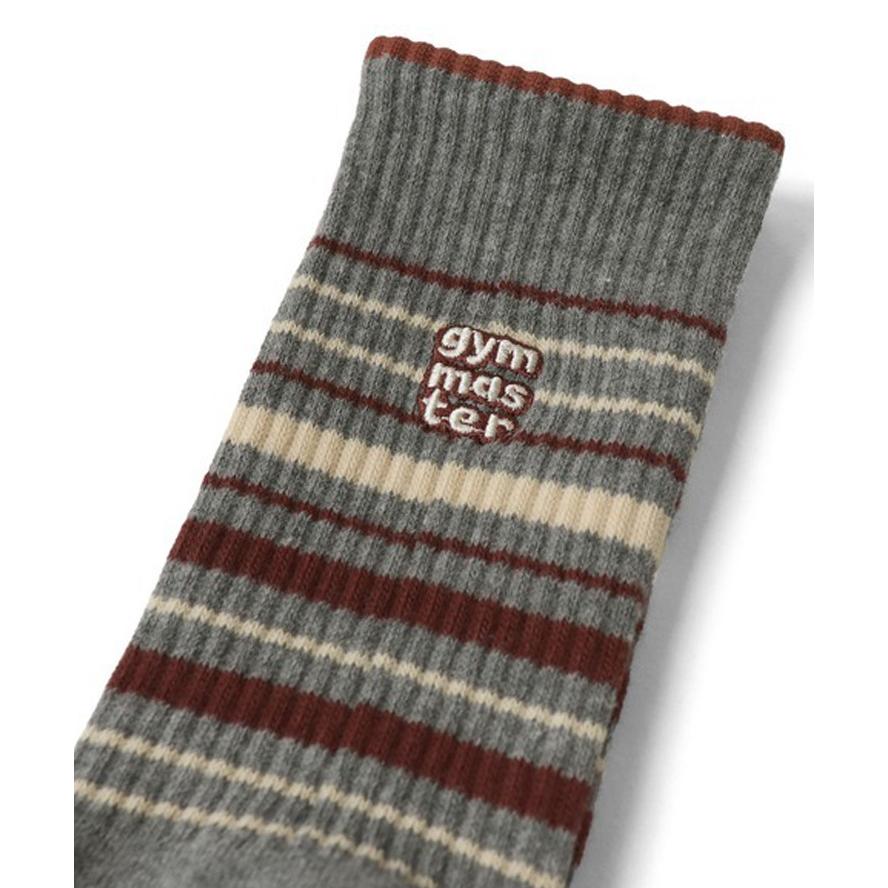 gym master ジムマスター 刺繍マルチボーダーソックス 靴下 メンズ レディース G466754 | gym master | 05