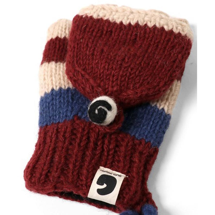 手袋 レディース 指 ミトン 紐付き ジムマスター gym maste 手編みミトングローブ レディース メンズ G4499747 レトロ 秋 冬 秋冬 | gym master | 07